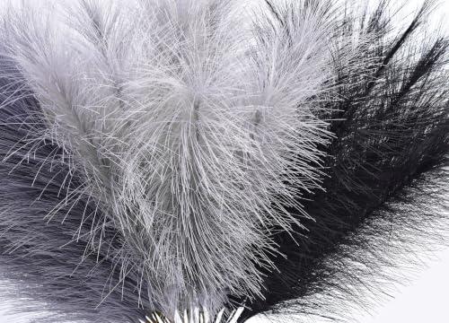 LSKYTOP Grey Pampas Grass Decor,23Inch 12pcs Faux Pampas Grass Bouquets Artificial Pampas Fake Pampas Flower for Home Living Room Bedroom Vase Decor - color: Grey 12pcs