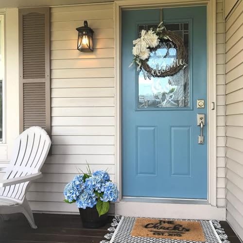 JINWOE Light Blue Flowers Hydrangea Artificial Flowers, 4PCS 21" Latex Real Touch Vintage Lifelike Silk Flowers,Faux Hydrangea Bouquet Fake Flowers for Wedding Centerpieces Tables Party Outdoor Home - color: Blue