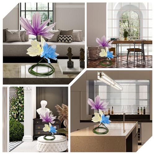 3D Lily Flower Artificial Flowers Decorative Large for Birthday Party Wedding Background Eco-Friendly Waterproof Home Garden Hotel Office Event Decor - color: Lilies-a