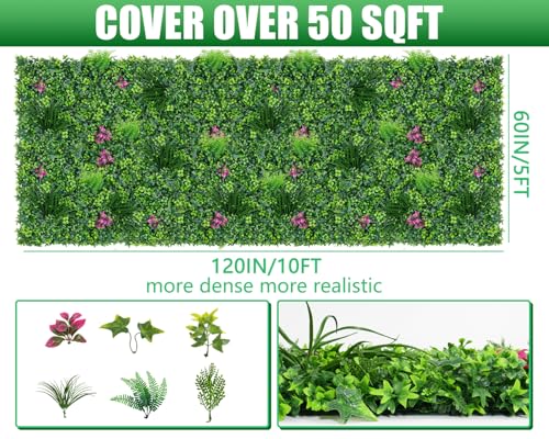 Grooy Boxwood Roll Panels, Grass Wall 60"x120"(50 SQFT), Grass Backdrop, Privacy Screen, Sun Protected Green Wall Decor for Outdoor, Indoor, Garden, Backyard and Décor - color: Fern, size: 60''x120''