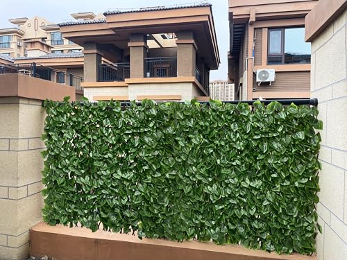 Expandable Fence Privacy Screen for Balcony Patio Outdoor,Decorative Faux Ivy Fencing Panel,Artificial Hedges (Single Sided Leaves)…2 - color: Green