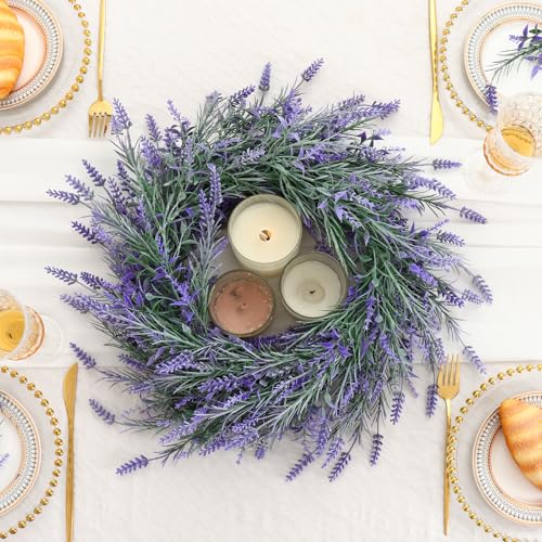 TOCHGREEN 6FT 1PCS Spring Summer Lavender Garland Artificial Purple Flower Garlands Faux All Year Lavender Garlands for Home Indoor Door Mantle Window Wall Arch Farmhouse Wedding Stair Table Decor - color: 1pcs