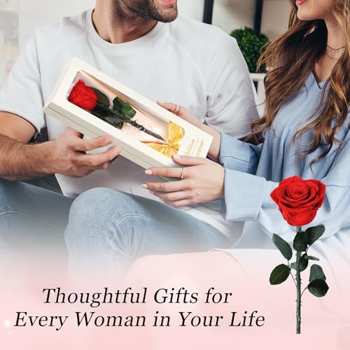 Childom Mothers Day Rose Gifts for Mom,Birthday Gifts for Women,Mothers Day Flowers Gifts for Mom from Daughter Son,Preserved Red Rose Flower Gift for Her,Wife,Grandma,Women,Christmas,Anniversary - color: Preserved Red Rose