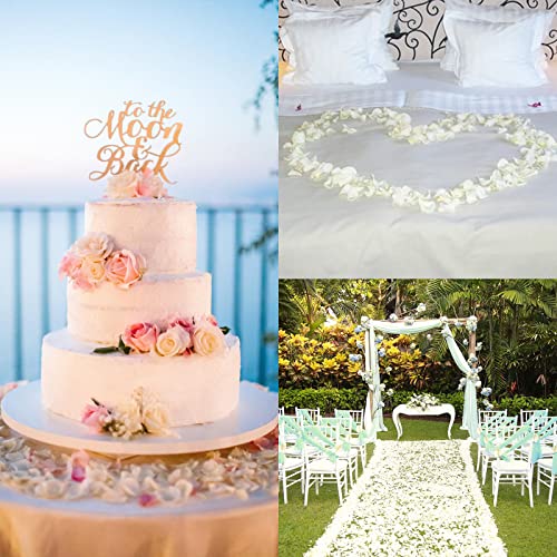 Ouddy Decor 5000 Pcs Rose Petals Artificial Flower for Valentine's Wedding Decor Romantic Night Event Anniversary Shower Engagement Party Home Mothers Day Decorations, Ivory - color: Ivory