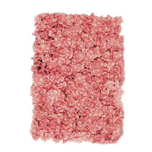 Tableclothsfactory 4 PCS Pink & Dusty Rose Silk Hydrangea Flower Mat Wall Wedding Event Decor for DIY Centerpiece Arrangement Party Decorations - color: Dusty Rose