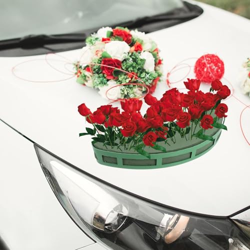 Floral Foam for Flower Arrangements 11.8 Inch Green Crescent Shaped Absorbent Foam Block Tray for Wedding Centerpiece and Event Decoration