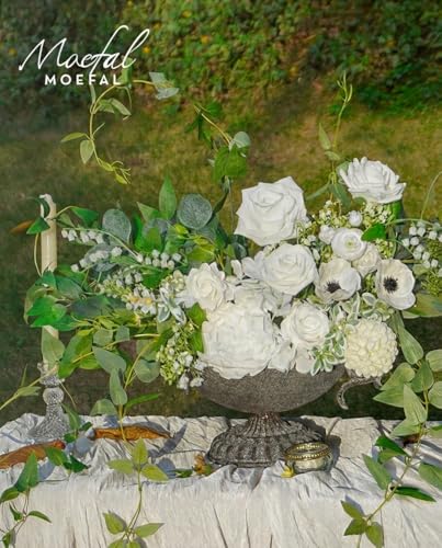 Ranunculus Artificial Flowers 18pcs, Faux Silk Mini Ranunculus Bulk Fake Wedding Filler Flowers for DIY Bouquets Centerpieces Bridal Shower Decorations Arrangements, Ivory White - color: Ivory White