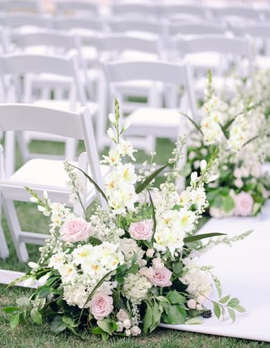IPOPU White Gladiolus Artificial Flowers 10 PCS 30.3 in Gladiolus Flowers Silk Flowers Long Stem Flowers for Home Wedding Office Decoration(White) - color: White