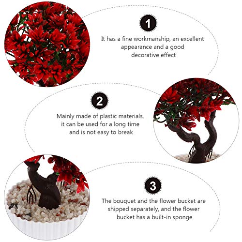 Fake Tree Artificial Bonsai Tree Plastic Fake Bonsai Tree Japanese Faux Potted Plant Simulation Guest-Greeting Pine Ornament Artificial Plant for Home Decor Indoor House Plants Indoors Live