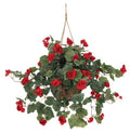 Nearly Natural Begonia Hanging Basket