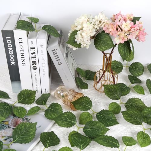 Hydrangea Leaves Artificial,80PCS Green Leaves Fake Hydrangea Leaves for Crafts DIY Wedding Bouquets Centerpieces Party Decorations - color: Artificial Hydrangea Leaves