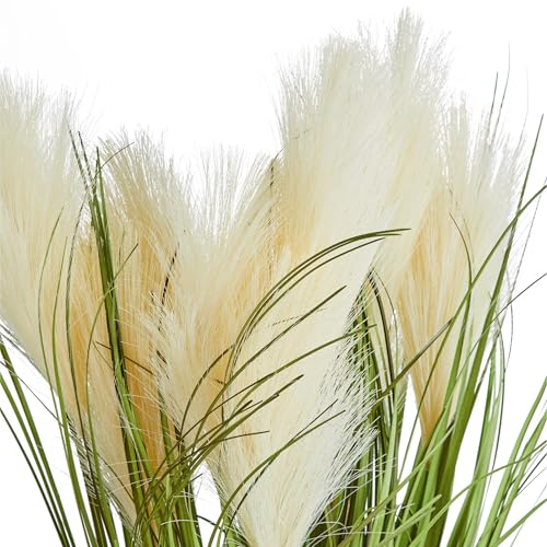Collections Etc Faux Pampas Grass Picks - Set of 3 - Outdoor or Indoor Decorative Accent, Red