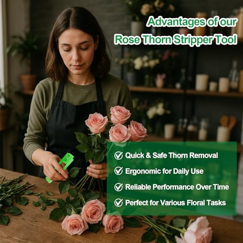 Rose Thorn Stripper Tool Thorn Remover for Roses Durable Iron Floral Stem for Removing Thorns and Leave Flower Stem Cutter - style: 1 PCS