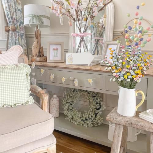 CITYES 16Pcs Artificial Wildflowers with Stems Bulk Silk Spring Flowers Floral Picks Multicolor Fake Forsythia Branches Faux Wildflowers Arrangements for Home Decor Indoor Outdoor Wedding Centerpieces - color: Pink, White, Yellow, Purple Pink, Orange