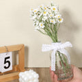 KALIONE 6Pcs Small White Daisy Flowers Artificial, 10 Inch Artificial Daisy Flowers, Vase Centerpiece Table Decorations, Fake Daisies, Wildflower Spring Flower for Wedding Party Decor