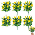 6Pcs Artificial Lemons, Faux Branches, Artificial Lemon Branches, Perfect for Home, Kitchen Table, Wedding Arrangements, Outdoor Courtyard and Office Desk Decoration