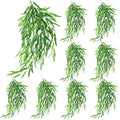 Daifunli Artificial Hanging Plants Fake Hanging Ferns Plastic Faux Plants for Wall Room Garden Garland Indoor Outdoor Decor No Basket (8 Pcs,Willow) - style: Willow
