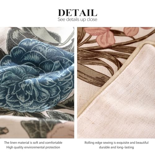 bilin gaier Linen Floral Table Runner 63 Inches Long,Vintage Rustic Farmhouse Blue and Red Flower Table Runners,Table Decoration for Coffee & Dining Table Home Party Kitchen.12 x63-Burgundyred - color: Burgundyred, size: 12"*63"