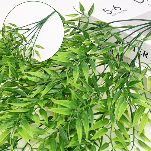 Waipfaru 4Pcs Artificial Hanging Plants, Fake Willow Leaves Vines Fake Hanging Plants for Outdoors UV Resistant Plants Outdoor Faux Plants Indoor Bedroom Living Room Porch Shelf Decor - color: Willow Leaves Vines, size: 4Pcs Plants