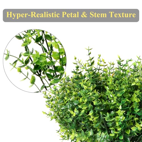 Artificial Eucalyptus Bundles Fake Greenery Stems Realistic Fade Resistant Faux Plants for Indoor Outdoor All Seasons Home Office Farmhouse Wedding Patio Garden Spring Decor Without Pot - color: Green, size: 12 Bundles