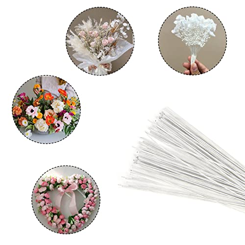 DECORA 20 Gauge White Floral Stem Wire 16 inch,50/Package - color: AD054S1P50F