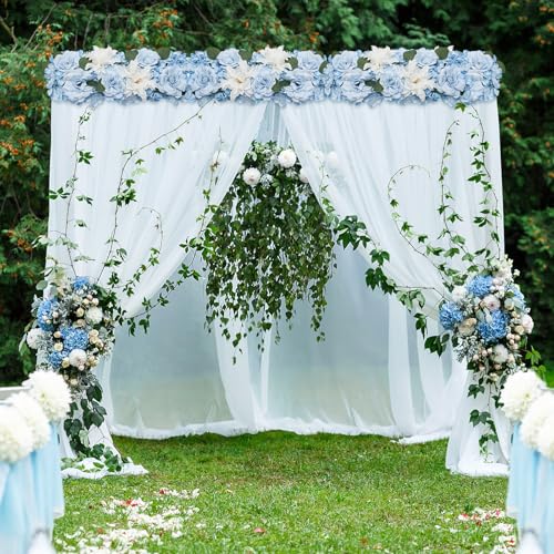 Pack of 6 Wedding Arch Decorations, 18 inch Artificial Flower Table Centerpieces Floral Arrangement for Wall Backdrop Party Bridal Shower Event Decor - Blue - color: Blue, size: Pack of 6 Flower Arrangements