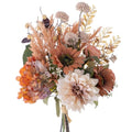 17-inch Artificial Fake Faux Flowers Silk Flower Arrangements Bouquets with Dandelions, Dahlias, Hydrangeas, Sunflowers, Roses, Astilbes and Shooting Star Branches(Autumn Haze) - color: Autumn Haze