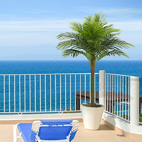 FLOWORLD Palm Tree Artificial Tropical Plant 5FT Tall Faux Plants Indoor Fake Floor Plants Decorative Palm Tree Large Office Plant Artificial Palm Trees for Home House Decor - size: 5ft