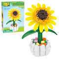 Brickcraft Bricktanicals Yellow Sunflower in Picket Fence Pot Brick Building Set, 213 Piece Botanical Flower Model, Ages 8 Plus, Collectible Build and Display Set, Spring Gift for Kids and Adults - style: Yellow Sunflower Spring