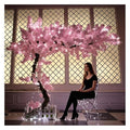 5ft Cherry Blossom Tree Artificial with Lights Faux Pink Artificial Flowers Handmade Fake Japanese Cherry Blossom Trees Decor for Indoor Outdoors - size: 5ft 3in