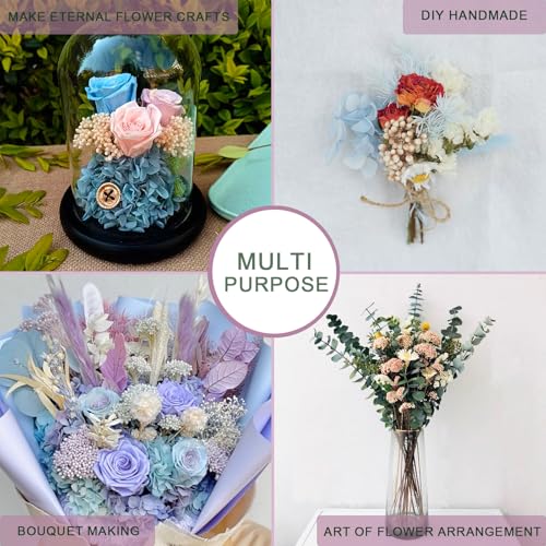 Natural Preserved Millet Flowers Dried Bouquet Flowers and Plants Arrangements for Home and Wedding Decoration (Deep Milk Tea Color) - color: Deep Milk Tea Color