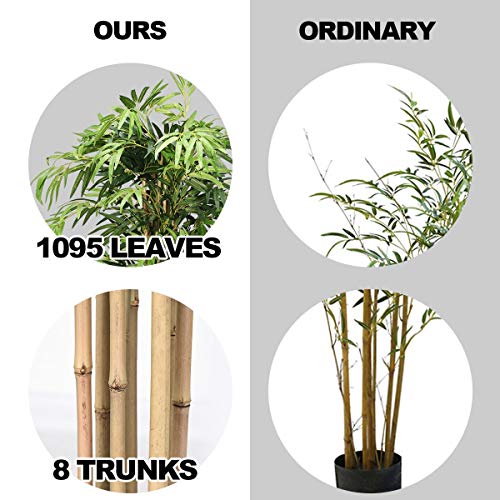BestComfort 5 Feet Artificial Bamboo Silk Tree, Decorative Indoor House Fake Plant, Artificial Leafy Tree Faux Potted Indoor Floor Plant for Home Office Decor - color: Bamboo 5ft