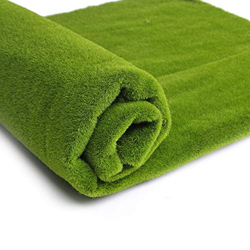 Artificial Moss Grass Turf Lawn,39inch DIY Artificial Grass Rug for Wedding Home Backyard Balcony Terrace TV Wall Indoor Outdoor Decor - color: Plane