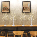 PEIDUO Christmas Decorations for The Home, 2FT BirchTree with LED Lights, Warm White Tree Lamp, Fairy Light Spirit Tree for Room Inside Fireplace Home Decor, Battery Powered, Timer (4PK) - style: 4PK Birch Tree