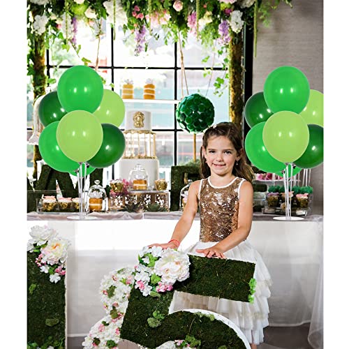 TONIFUL 4 Green Balloon Centerpiece for Table,Balloons Stand Kit for Forest Wild Theme Party,Baby shower,Birthday Decorations,St. Patrick's Day,Christmas,Easter Party Supplies - color: Green