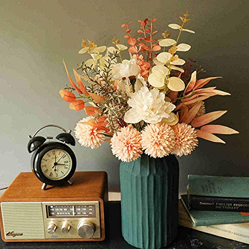 Artificial Hydrangea Artificial Plants Flowers Artificial Flower Bouquet Decorative Silk Flowers for Wedding Flower Arrangements Centrepiece (Champagne) - color: Champagne