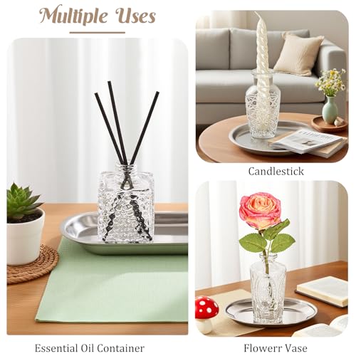 40Pcs Glass Bud Vase Set,Small Flower Vase for Tables Centerpieces Decor, Mini Vintage Clear Vase for Home,Wedding,Party Decorations