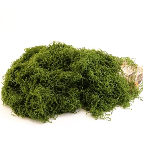 Dark Green Moss is Used for Handicrafts, Artificial Moss, Glass Vase Fillers, Wedding/Christmas/Spring Green Parties/Indoor Flower Pots/DIY Rainforest Models/Table Decoration (7.05 Ounces) - color: dark green, size: 200g