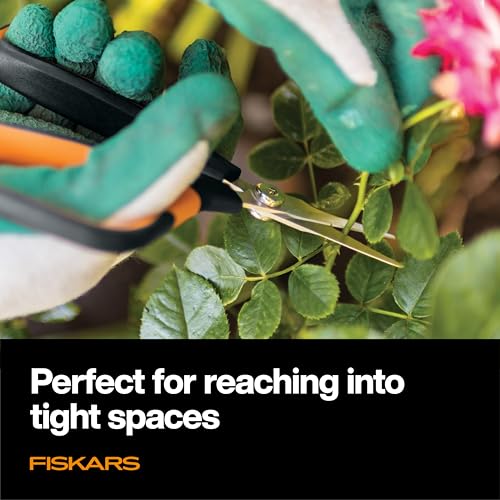 Fiskars Comfort Loop Pruning Snips, Garden Gifts for Women, Extra Large SoftGrip Handle, Yard and Garden Tools 7", Orange/Black - style: Micro-Tip Shears