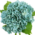 FiveSeasonStuff Real Touch Silk Hydrangea Flowers, 2 Large Long Stem Artificial Flowers for Floral Arrangements (Bermuda Blue) - color: Bermuda Blue (2 Stems)