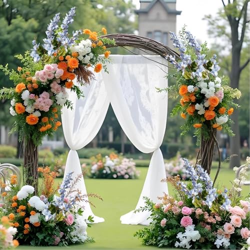 6PCS Light Blue Delphinium Artificial Flowers Espigas para Jarrones Fake White Flowers Tall Flowers for Floor Vase Flowers for Tall Vase Floral Arrangements Home Table Wedding Decor - color: Light Blue