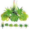 Styquenzer 6 PCS Fake Succulent Plants, Artificial Succulents Plant Mini Fake Succulents Plant Green Succulent Plants for DIY Crafting Home Floral Wall Office Decoration (Excluding Pots)