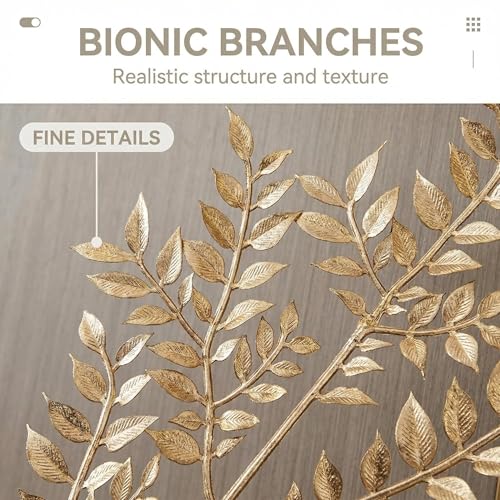 40 Pcs Decor Fake Leaves for Christmas Decor Gold Leaf Artificiales para Table Wedding Home Room Office Decoracion (21inch) - color: Gold-d
