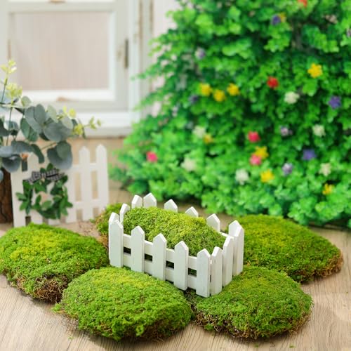 Solsew 6 Pcs Artificial Fake Green Moss for Potted Plant Indoor Waterproof Decorative Faux Moss Decor for DIY Crafts Garden Wedding Party Decoration(Charming) - style: Charming