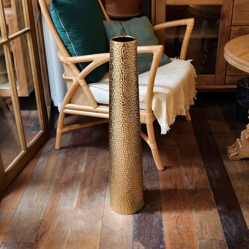 32.5'' H Tall Floor Ceramic Vase Luxury Modern Flower Bouquet Vases for Pampas Twigs for Office Home Farmhouse Living Room Décor Flower Arrangement Golden