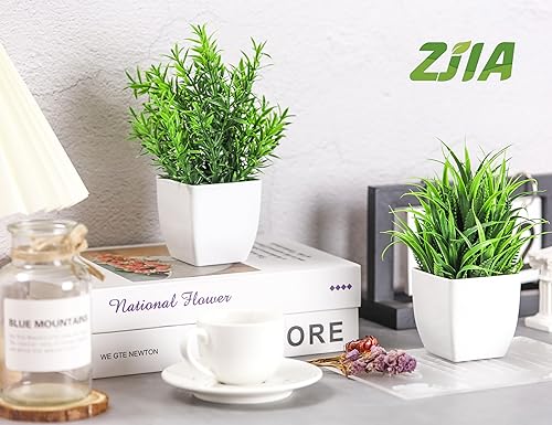 4 Pack Small Fake Plants White Bathroom Accessories for Home Bedroom Bathroom Kitchen Decor - color: White