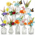 36 Pcs Artificial Flowers Table Centerpiece with Vases Colorful Wildflower Centerpieces Silk Flower Arrangement for Wedding Baby Shower Table Centerpieces Party(Fresh Charm,Clear) - style: Fresh Charm
