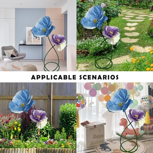 Blue Purple Yellow Flowers Decoration for Party - color: L-mixed Color-b