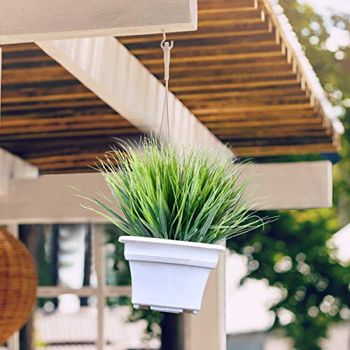 JEMONG 30 Bundles Artificial Grasses Outdoor UV Resistant Fake Grasses No Fade Faux Plastic Plants Garden Porch Window Box Decorating… - color: Green Grass, size: 30Bundles