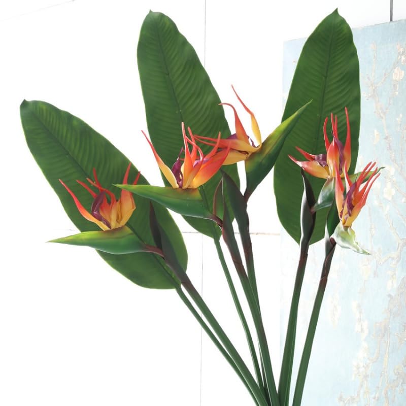 3Pcs 37.5“Large Banana Tree Artificial Plant Leaf,Fake Green Plants,Artificial Palm Leaf,Artificial Greenery Leaves for Home Kitchen Garden Wedding Party Tropical Leaves Decor